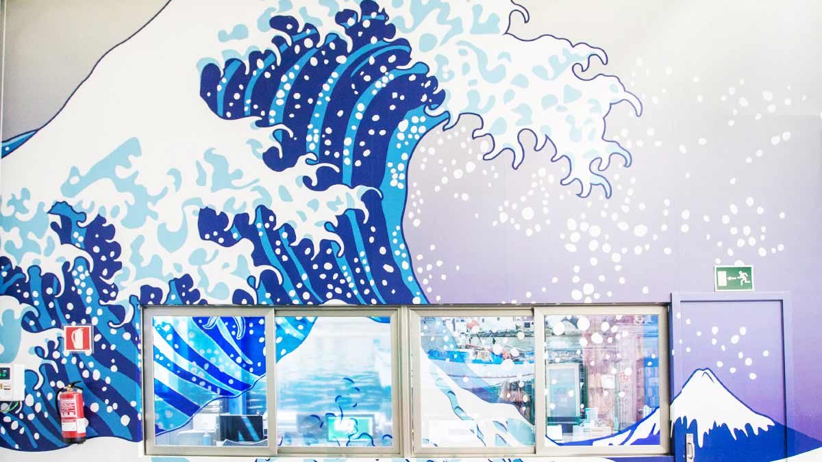 Japansk kunst på væg