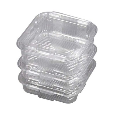 Plastbakker med hængslet låg