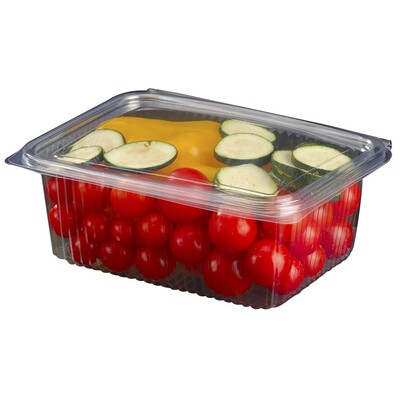 Plastbakker med hængslet låg