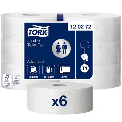Toiletpapir i Jumbo size