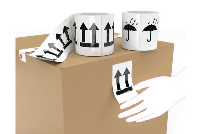 Emballageetiketter - Emballage til forsendelse