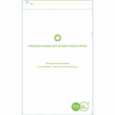 Forsendelsesposer i 80 % genanvendt plastik.