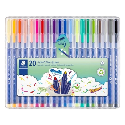 Marker Staedtler Triplus 323 SB20 assorteret permanent sæt af 20 stk