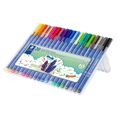Marker Staedtler Triplus 323 SB20 assorteret permanent sæt af 20 stk