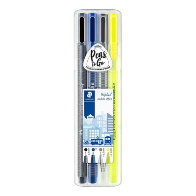 Marker Staedtler Triplus 34 SB4 assorteret permanent