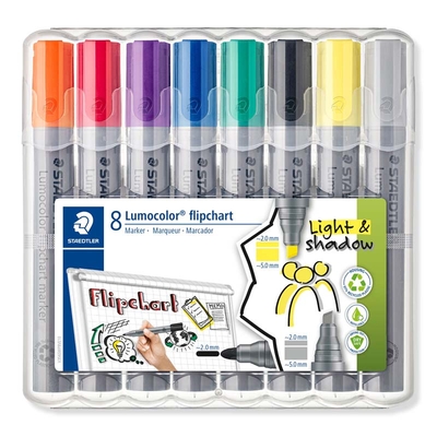 Marker Staedtler 356 SWP8 assorteret permanent pakke a 8 stk