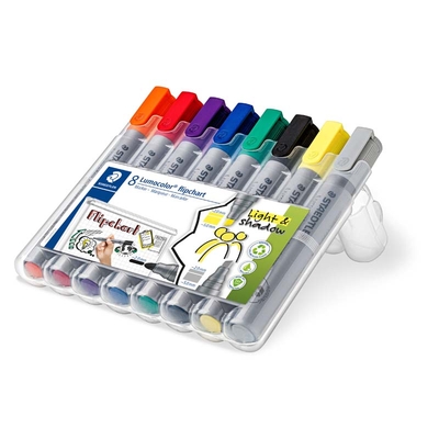 Marker Staedtler 356 SWP8 assorteret permanent pakke a 8 stk