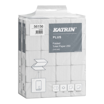 Toiletpapir i ark Katrin