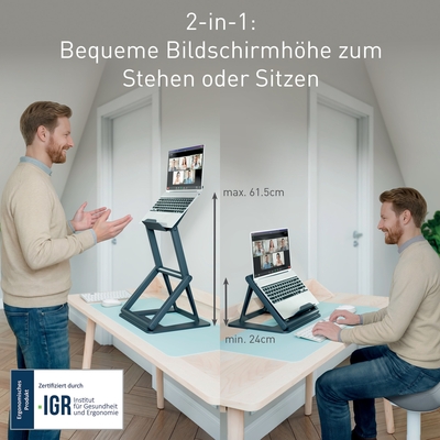 Laptop Riser Sit Stand Leitz Ergo M.grå