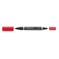 Marker Staedtler Lumocolor rød permanent