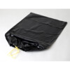 Affaldssække, 53 µm, 700 x 1100 mm, genanvendt LDPE, sort, 100 l, med lukkestrop, rulle a 10 poser