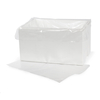 Foringsposer, 50 µm, 620 + 400 x 630 mm, LD-PE, klar, 2 gusset of 200mm, karton a 250 stk, Fødevaregodkendt