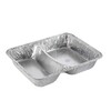 Foliebakke, Plus Pack, 2-Compartments, Rektangulær, 1140 ml,227x178x39mm, aluminium, aluminium, pakke a 100 stk