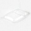 Låg t/plastbakke, Plus Pack Bistro, 2-rums, Rektangulær,254x174x23mm, ops, transparent, karton a 300 stk, Fødevaregodkendt