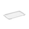 Låg t/plastbakke, Færch, M 65-3, Rektangulær,185x105x9mm, PET, transparent, karton a 560 stk, Fødevaregodkendt
