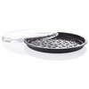 Låg t/plastbakke, Færch, P 78-50A., Rund, Ø 330, højde 23, vægt: 301, PET, transparent, T/Pizza and Tapas tray, karton a 60 stk, Fødevaregodkendt