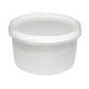 Plastbøtte, Handy-lock, Rund, 560 ml, Ø 122, højde 69, PP, transparent, karton a 546 stk