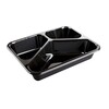 Plastbakke, Færch, C 2227-3F, 3-rums, Rektangulær, 1025 ml,178x227x43mm, C-PET, sort, t/ovn & microovn, karton a 420 stk