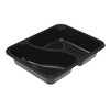 Plastbakke, Færch, C 2227-2F, 2-rums, Rektangulær, 1115 ml,178x227x43mm, C-PET, sort, t/ovn & microovn, karton a 360 stk
