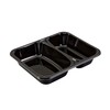 Plastbakke, Færch, C 2227-2K, 2-rums, Rektangulær, 1065 ml,178x227x43mm, C-PET, sort, t/ovn & microovn, karton a 360 stk