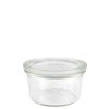 Sylteglas, Rund, Ø 100, højde 55, Glass, transparent, pakke a 6 stk, Weck, Fødevaregodkendt