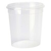 Plastbøtte, Handy-lock, Rund, 1025 ml, Ø 118, højde 144, PP, transparent, m/låg, æske a 180 sæt