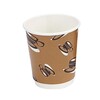 Kaffebæger, Papir + PE, brun, 8 oz, karton a 500 stk, palle 16 kartoner, Double wall, Fødevaregodkendt