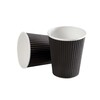 Kaffebæger, Papir + PE, sort, 16 oz Black Line, karton a 600 stk, palle 8 kartoner, Ripple wall, Fødevaregodkendt