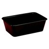 Plastbakke, 750 ml, Firkantet,120x175, x52mm, PP, sort, Til mikroovn, karton a 500 stk
