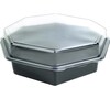 Plastbakke, Duni Octaview, 2500 ml,305x305x80mm, PS, black/transparent, karton a 75 stk