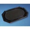 Cateringfad, Oval, 550 x 360 x 30 mm, A-PET, sort, Large, karton a 10 x 10 stk, Fødevaregodkendt
