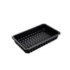 Plastbakke, Færch, K 81-43S, 1-rums, Rektangulær, 1300 ml,162x262x42mm, PP, sort, karton a 342 stk