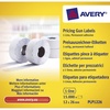 Prisetiket, Avery, PLP1226, 1 linje, 26x12mm, hvid, antal etiketter pr. ark : 1500, rulle a 15000 etiketter