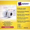 Prisetiket, Avery, PLR1226, 1 linje, 26x12mm, hvid, antal etiketter pr. ark : 1500, rulle a 15000 etiketter