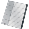 Register, Leitz Recycle, A4,210x297mm, 1-20, sort, Pakke med 10 sæt