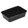 Plastbakke, 650 ml, Firkantet,175x120, x45mm, PP, sort, Til mikroovn, karton a 500 stk