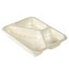 Bagassebakke, Duni, 3-rums,227x178x45mm, Wood fibre/Bioplast laminated, hvid, t/ovn & microovn, karton a 168 stk