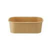 Salatbowle, 750 ml,172x120x58mm, Kraft, brun, Til mikroovn, pakke a 50 stk, Fødevaregodkendt
