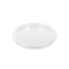 Låg t/plastbakke, Rund, Ø 177, højde 5, RPET, transparent, Deli Pot, karton a 500 stk, Fødevaregodkendt
