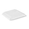 Låg t/plastbakke, Plus Pack Zen, Rektangulær,250x250x32mm, RPET, transparent, pakke a 60 stk, Fødevaregodkendt