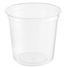 Plastglas, Deli Pot, Rund, Ø 101, højde 95, RPET, transparent, 470 ml, karton a 396 stk, Fødevaregodkendt