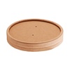 Låg til suppebæger, Rund, udvendig diameter: 90 mm, Kraftpapir, brun, 8 oz - 12 oz, karton a 500 stk, palle 14 kartoner, Fødevaregodkendt
