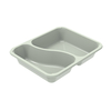 Plastbakke, Færch Evolve, C 2227-2F, 2-rums, 1115 ml,227x178x43mm, C-PET, grøn, t/ovn & microovn, karton a 360 stk