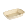 Bagassebakke, Duni, Rektangulær, 1200 ml,249x172x45mm, Sukkerør, lysebrun, Microwave, pakke a 40 stk