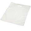 Bærepose, 45 µm, 550 x 600 mm, LD-PE, hvid, 50mm bottom gusset, Forstærkede håndtag, karton a 250 stk