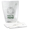 Papirsæk, 700 x 950 mm, sidefalset, Kraftpapir, hvid, Hold Danmark Rent, pakke a 50 stk, 1-layer easily dissolvable