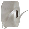 Strapbånd, Polyester, vævet på langs, 16 mm x 850.00 m, kernediameter: 76 mm, brudstyrke styrke 486 kg, hvid, rullevægt: 4.44 kg, kasse a 2 ruller, palle a 90 ruller