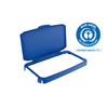 Låg, Durable Durabin, Til 60 liter hængslet, blå