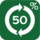 50% Genbrug